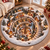 Winter Wonderland 3D Illusion Round Rug, Christmas Home Decor TH10 171423