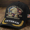 Patriotic Veteran 250th Anniversary USA Cap 1776–2026 Embroidered Cap HO82 902098