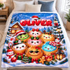 Personalized Name Cute Squishy Dumpling Blanket for Kids, Dumpling Lover Gift, Funny Food Lover Gift HO82 904238