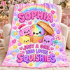 Custom Name Pastel Dumpling Christmas Blanket for Kids, The Year of Squishies 2026 HO82 904262