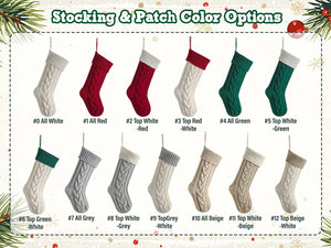 Custom Name Engraved Leather Patch Christmas Stocking HO82 900518