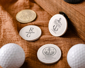 Custom Leather Golf Ball Markers-with custom,perfect for a personalized gift for your father,husband or brother TH10 898203