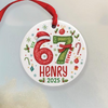 Custom Name Six Seven 67 Ceramic Ornament For Christmas TH10 896817