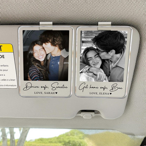Personalized Couple Photo Drive Safe Acrylic Car Visor Gift For Valentine TH10 898815