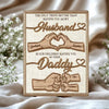 The Only Thing Having You As My Husband Family Hands - Personalized 2-Layered Wooden Plaque - Father's Day Gift For Husband HO82 902548