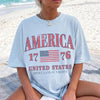 Retro America 4th Of July Shirt Preppy Fourth of July Patriotic Comfort Shirt HO82 902534