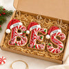 Personalized Peppermint Christmas Letter with Santa Hat Wood Ornament HO82 904276