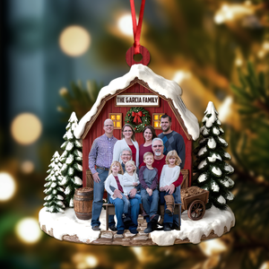 Custom Family Photo Christmas Personalized Wood Ornament HA75 897556