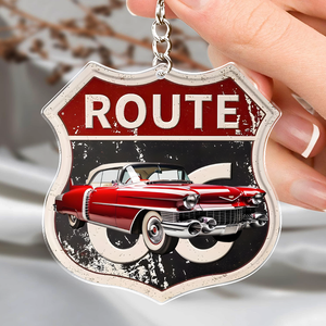 Custom Photo Route 66 Acrylic Keychain Gift For Car Lovers CH07 899142