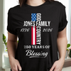 Custom Family Name Patriotic American, 250 Years of Blessing God Dark Shirt LM32 899019