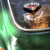 God Bless America Eagle 250 Years Of Freedom Patriotic Car Window Decal Sticker HO82 901086