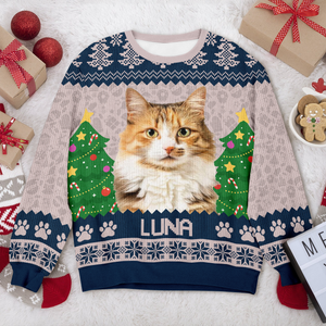 Custom Photo And Name Ugly Sweater For Cat Lover TH10 896465