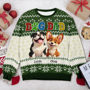 Dog Mom Dog Dad Funny Dog Personalized Ugly Sweater For Dog Lovers LM32 895969