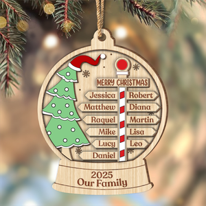 Custom Name Family Personalized Christmas 2 Layer Wooden Ornament HA75 892958