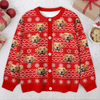 Custom Photo Christmas Ugly Cardigan For Dog Lover TH10 896577