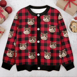 Custom Photo Christmas Ugly Cardigan For Cat Lover TH10 896579