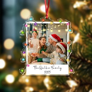 Custom Family Photo Christmas 2025 Light Acrylic Ornament LM32 895741