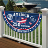 Custom Name America 250th Anniversary Non-Pleated Fan Flag CH07 910546