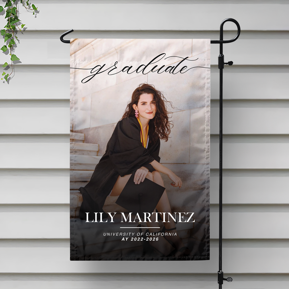 Custom Photo Congrats You Did It Graduation Garden Flag Decoration Party LM32 899211