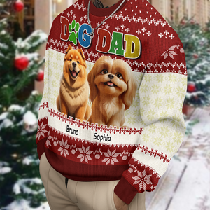 Dog Mom Dog Dad Funny Dog Personalized Ugly Sweater For Dog Lovers LM32 895969