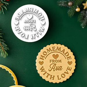 Custom Name Home Made With Love Cookie Stamp HO82 900616