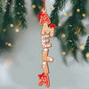 Personalized Gingerbread Alphabet Christmas Wood Ornament Family Gift HO82 900160