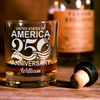 Personalized Name USA 250th Anniversary Engraved Whiskey Glass HA75 920280