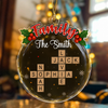 Personalized Crossword Style Family Keepsake Acrylic Ornament Christmas Gift HA75 897690