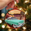 Custom Car Photo Route 66 Xmas 2 Layer Wooden Ornament TH10 894871