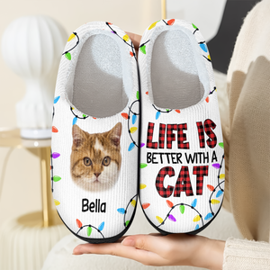 Custom Photo Life Is Better With Pet Personalized Slippers Gift For Pet Lovers CH07 896798