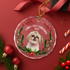 Custom Photo Baby Dog First Christmas 2025 Glass Ornament For Dog Lovers LM32 897103