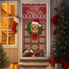Custom Dog Photo In Wreath Christmas Door Cover Gift For Dog Lovers HO82 900316