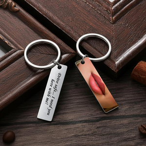 Custom Eyes Photo With Message Metal Keychain Valentine's Gift CH07 910424