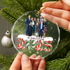 Custom Family Photo Circle Glass Ornament Gift For Christmas CH07 899788