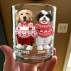 Custom Photo Dog Cat Xmas Clothes Christmas Whiskey Glass CH07 899350