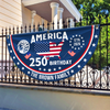 Custom Name America 250th Anniversary Non-Pleated Fan Flag CH07 910546