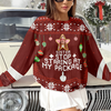 Custom Photo Stop Staring At My Package - Personalized Ugly Sweater LM32 895907