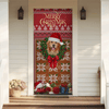 Custom Dog Photo In Wreath Christmas Door Cover Gift For Dog Lovers HO82 900316