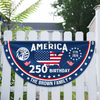 Custom Name America 250th Anniversary Non-Pleated Fan Flag CH07 910546