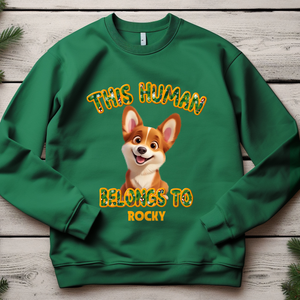 Personalized This Human Belongs To Dog Sweatshirt Gift For Dog Lovers TH10 896531