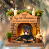 Custom Photo Dog First Christmas Acrylic Ornament For Dog Lovers HA75 897888