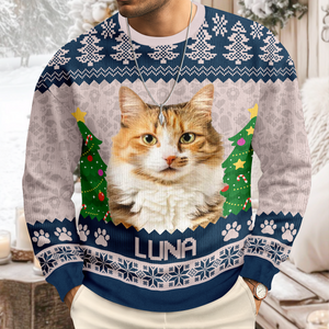 Custom Photo And Name Ugly Sweater For Cat Lover TH10 896465