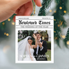 Custom Photo Newlywed Times Wedding Newspaper Couple Personalized Acrylic Ornament HA75 898410