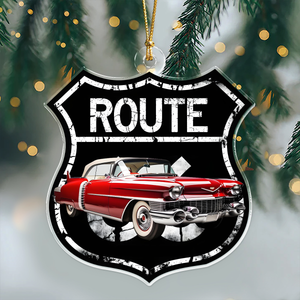 Custom Photo Route 66 Acrylic Ornament Gift For Car Lovers CH07 895366
