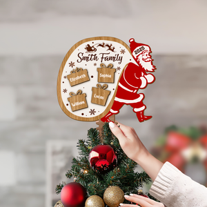 Custom Family Name Santa Claus Personalized Family Christmas Tree Topper CH07 899068