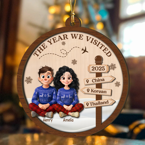 The Year We Visited - Personalized 2-Layered Wood Ornament LM32 895961