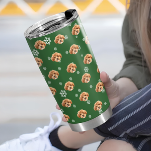 Custom Dog Cat Pet Photo Fat Tumbler Christmas Gift for Pet Lovers HA75 898298