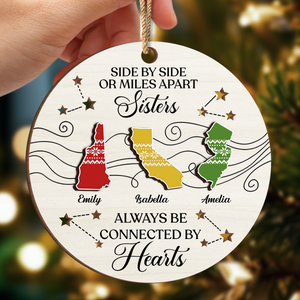 Personalized Best Friend Christmas Birthday 2-Layer Wooden Ornament Gifts For Women, Besties, Sisters, BFF TH10 894917