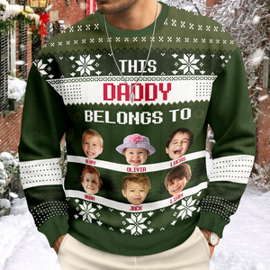 Custom Photo This Grandma Belongs To Christmas Ugly Sweater HO82 900036