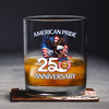 American Pride Patriotic 250th Anniversary Eagle 1776–2026 Whiskey Glass HA75 920264